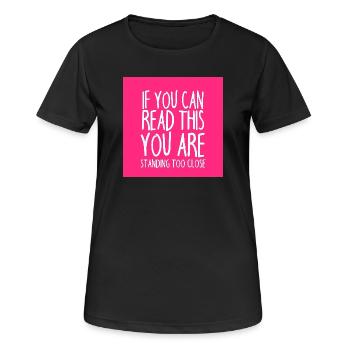Mundschutz lustig Spruch - lustige Sprüche - Frauen T-Shirt atmungsaktiv - Schwarz - Vorne - AI Model Female 172 light (172cm)