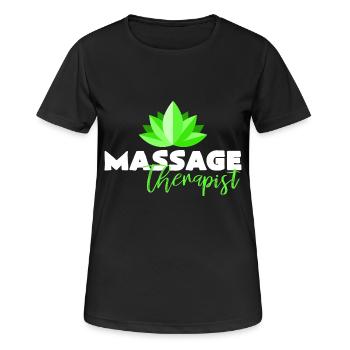 Massage - T-shirt respirant Femme - noir - Devant - AI Model Female 172 light (172cm)