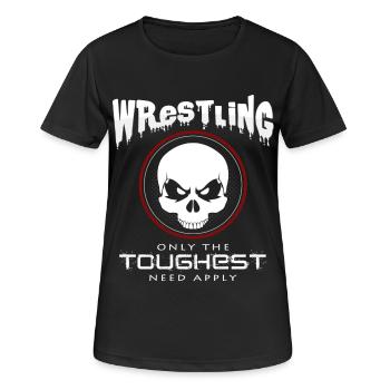 Wrestling - Frauen T-Shirt atmungsaktiv - Schwarz - Vorne - AI Model Female 172 light (172cm)