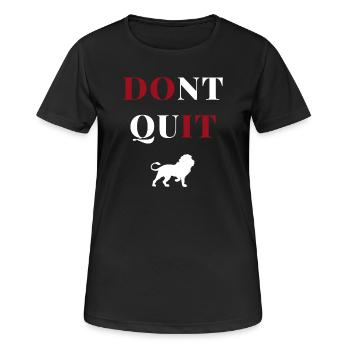 don't quit lion heart - Women's Breathable T-Shirt - black - Front - AI Model Female 172 light (172cm)