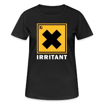 SIGNAL D'AVERTISSEMENT IRRITANT - T-shirt respirant Femme - noir - Devant - AI Model Female 172 light (172cm)