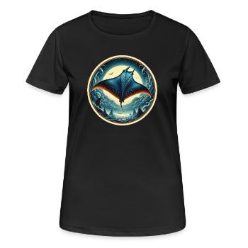 Raie - T-shirt respirant Femme - noir - Devant - AI Model Female 172 light (172cm)