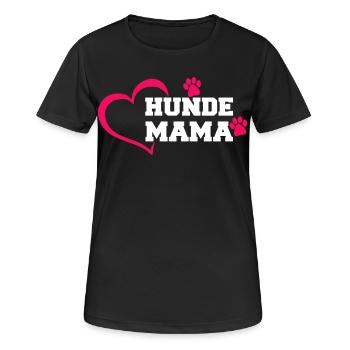 Hunde Mama - Frauen T-Shirt atmungsaktiv - Schwarz - Vorne - AI Model Female 172 light (172cm)