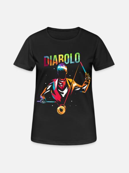 Geschickter Diabolo Straßenkünstler - Frauen T-Shirt atmungsaktiv - Schwarz