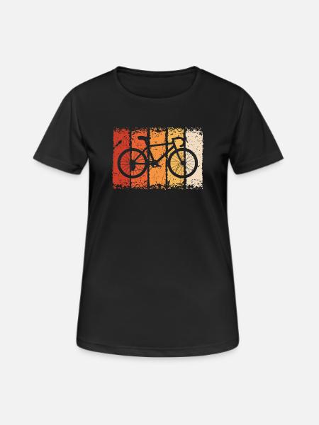 Fahrrad - Frauen T-Shirt atmungsaktiv - Schwarz