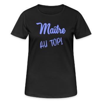 MEISTER - Frauen T-Shirt atmungsaktiv - Schwarz - Vorne - AI Model Female 172 light (172cm)