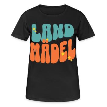 Fille de la campagne, fille de village, enfant de la vie à la campagne, expression - T-shirt respirant Femme - noir - Devant - AI Model Female 172 light (172cm)