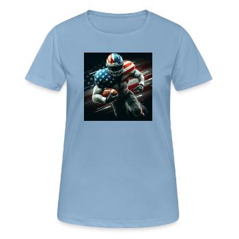 Football américain patriotique - T-shirt respirant Femme - bleu ciel - Devant - AI Model Female 172 light (172cm)