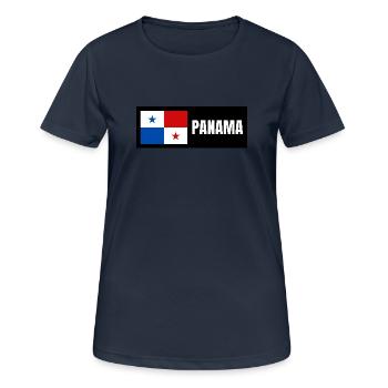 Panama Flagge - Frauen T-Shirt atmungsaktiv - Dunkelnavy - Vorne - AI Model Female 172 light (172cm)