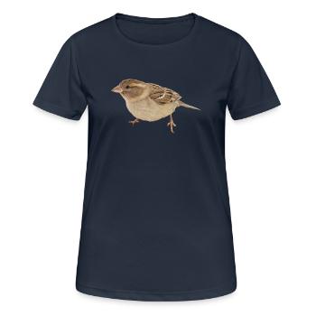 Vogel - Frauen T-Shirt atmungsaktiv - Dunkelnavy - Vorne - AI Model Female 172 light (172cm)