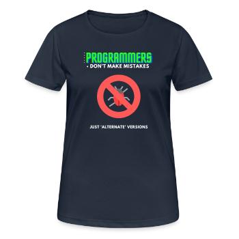 Programmierer Debugging T-Shirt Herren - Frauen T-Shirt atmungsaktiv - Dunkelnavy - Vorne - AI Model Female 172 light (172cm)