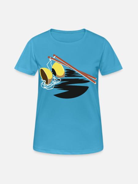 Schwungvoller Diabolo Jongleur - Frauen T-Shirt atmungsaktiv - Saphirblau
