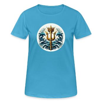 Trident Symbol - Women's Breathable T-Shirt - sapphire blue - Front - AI Model Female 172 dark (172cm)