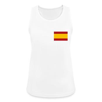 SPANISCHE FLAGGE - Frauen Tank Top atmungsaktiv - Weiß - Vorne - Zoe (177cm)