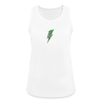 Blitz Leoparden Muster mit Neon Schatten - Frauen Tank Top atmungsaktiv - Weiß - Vorne - Zoe (177cm)