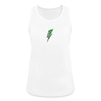 Blitz Leoparden Muster mit Neon Schatten - Frauen Tank Top atmungsaktiv - Weiß - Vorne - Zoe (177cm)