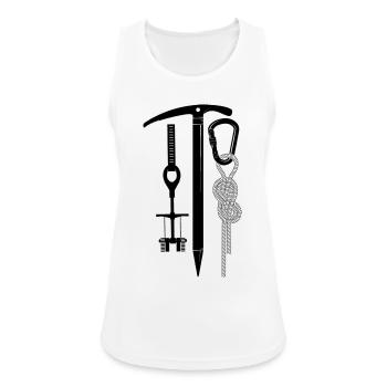 klettern bouldern felsklettern berge Bergsport - Frauen Tank Top atmungsaktiv - Weiß - Vorne - Zoe (177cm)
