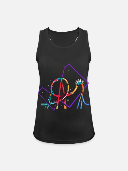 Turbulente Achterbahn Loopingbahn - Frauen Tank Top atmungsaktiv - Schwarz
