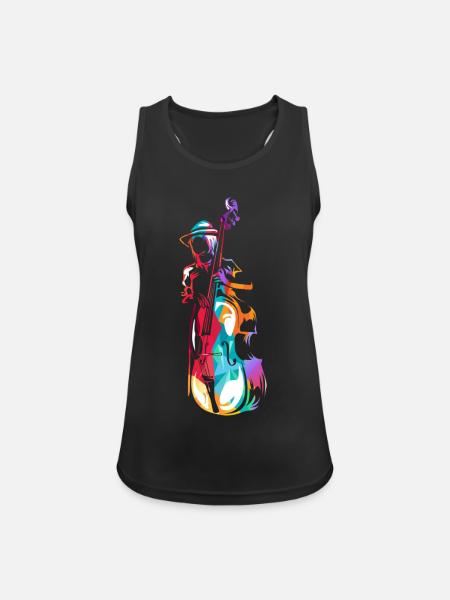 Vibrierender Kontrabass Orchestergraben - Frauen Tank Top atmungsaktiv - Schwarz