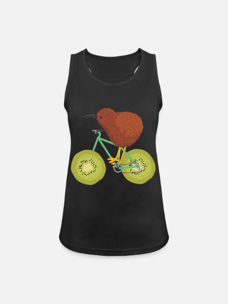 Neugieriger Kiwivogel Neuseeland - Frauen Tank Top atmungsaktiv - Schwarz