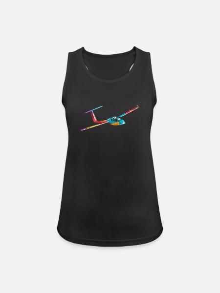 Kühner Segelflieger Thermikflug - Frauen Tank Top atmungsaktiv - Schwarz