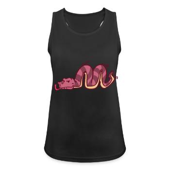Geheimnisvolle Python Urwaldbewohner - Frauen Tank Top atmungsaktiv - Schwarz - Vorne - Zoe (177cm)