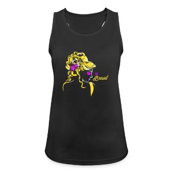 Die Braut Frau Frauen Damen Heirat JGA Jungesellin - Frauen Tank Top atmungsaktiv - Schwarz - Vorne - Zoe (177cm)