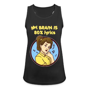 Eingängiger Ohrwurm Musikliebhaber - Frauen Tank Top atmungsaktiv - Schwarz - Vorne - Zoe (177cm)