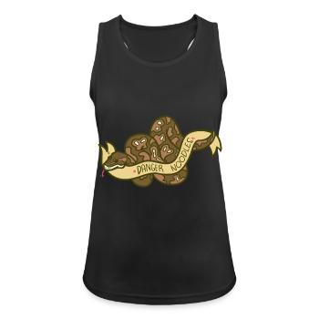 Lauernde Python Schlangenfreund - Frauen Tank Top atmungsaktiv - Schwarz - Vorne - Zoe (177cm)