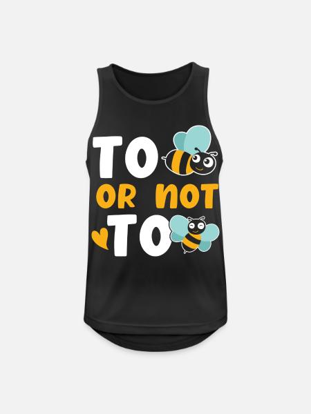 Biene oder nicht Biene - Männer Tank Top atmungsaktiv - Schwarz