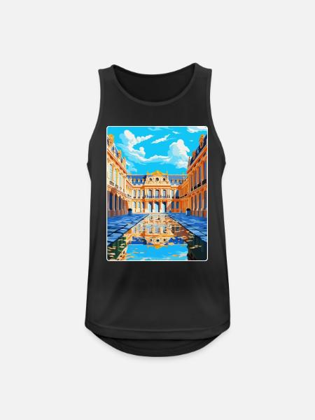 Schloss Versailles Frankreich Vintage Reiseplakat WPA - Männer Tank Top atmungsaktiv - Schwarz