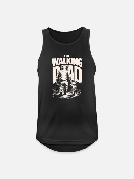 Walking Dad Mit Kleinem Bären - Männer Tank Top atmungsaktiv - Schwarz