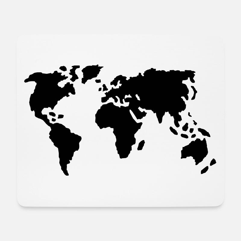 Welt - Mousepad (Querformat) - Weiß