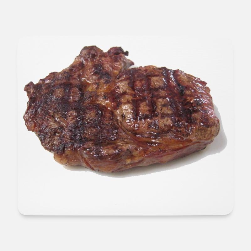 Steak - Mousepad (Querformat) - Weiß