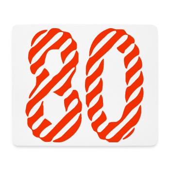 80. 80 JAHRE. 80-JÄHRIGES JUBILÄUM. 80. GEBURTSTAG. - Mousepad (Querformat) - Weiß - Vorne