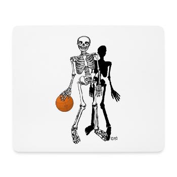 skelett basketball - Mousepad (Querformat) - Weiß - Vorne