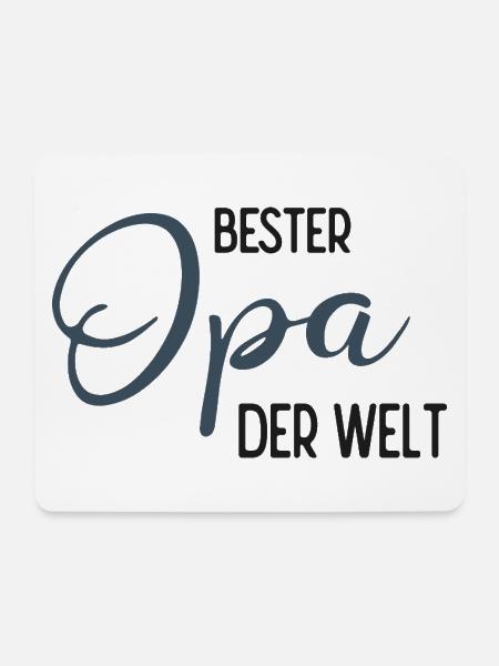 Bester Opa der Welt - Spruchdesign - Mousepad (Querformat) - Weiß