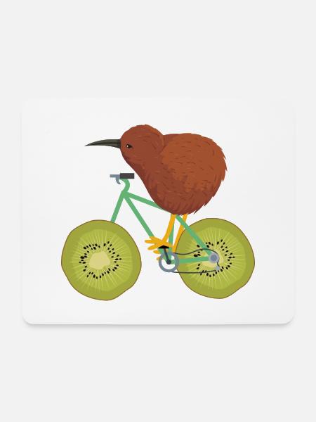 Neugieriger Kiwivogel Neuseeland - Mousepad (Querformat) - Weiß