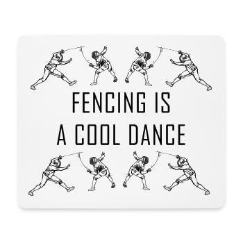 Zäunen ist für den Fechter ein cooler Tanz - Mousepad (Querformat) - Weiß - Vorne