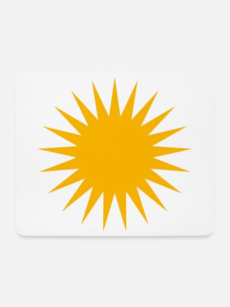 Kurdische Sonne Symbol - Mousepad (Querformat) - Weiß