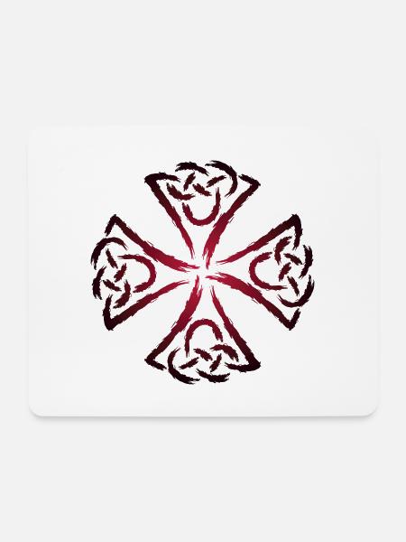 Keltische Symbole Stärke Mut - Mousepad (Querformat) - Weiß