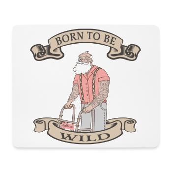Aktiver Senior mit Rollator - Mousepad (Querformat) - Weiß - Vorne