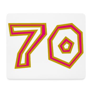 70. 70 ANS. 70e ANNIVERSAIRE. ANNIVERSAIRE 70 ANS. - Tapis de souris (format paysage) - blanc - Devant