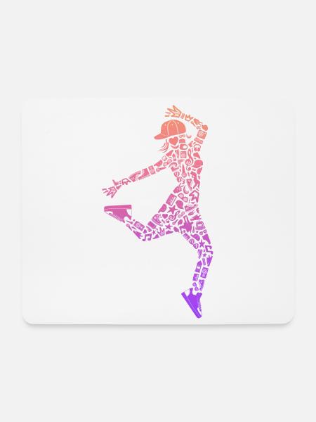 Breakdancer Breakdance Frauen Mädchen Breakdancing - Mousepad (Querformat) - Weiß