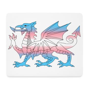 Wales Trans Flagge, Baner Trans Cymru, Transgender - Mousepad (Querformat) - Weiß - Vorne