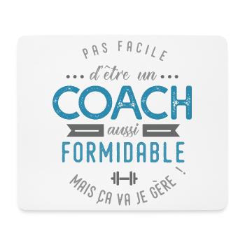 COACH entraineur sportif cadeau - Tapis de souris (format paysage) - blanc - Devant