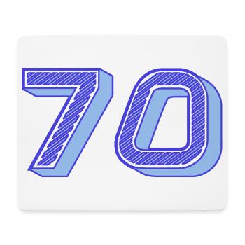 70. 70 ANS. 70e ANNIVERSAIRE. ANNIVERSAIRE 70 ANS. - Tapis de souris (format paysage) - blanc - Devant