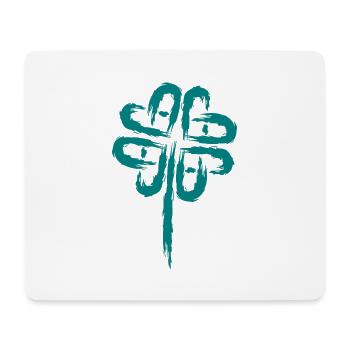 Kleeblatt Symbol Keltische Symbole - Mousepad (Querformat) - Weiß - Vorne