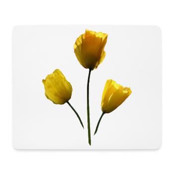 gelbe Mohnblumen gelber Mohn - Mousepad (Querformat) - Weiß - Vorne
