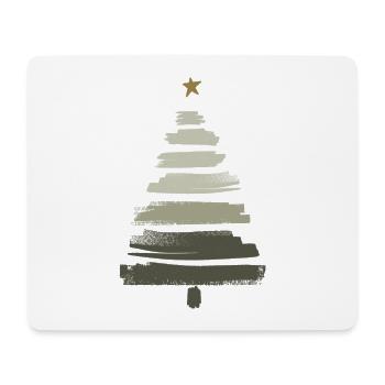 Arbre de Noël - Tapis de souris (format paysage) - blanc - Devant